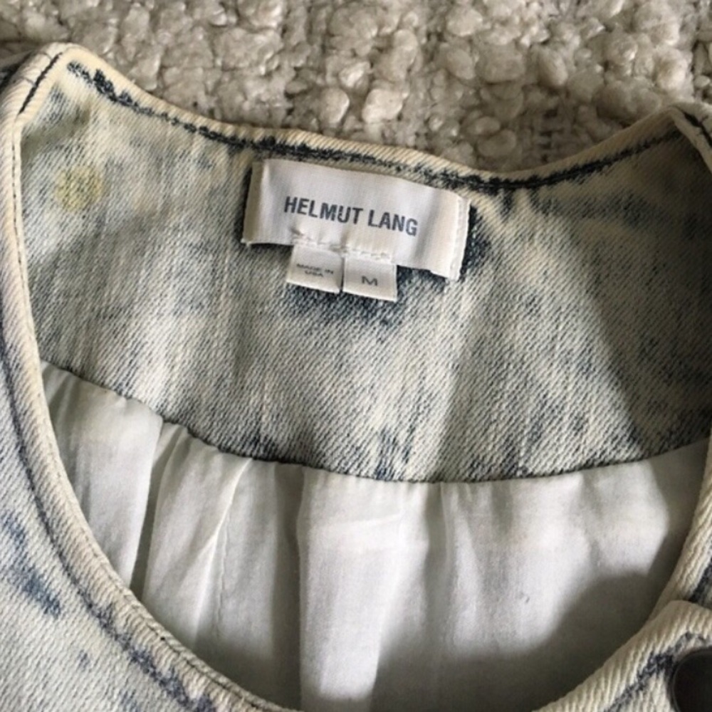Helmet Lang Acid Wash Denim Moto Jacket - Picture 2 of 4